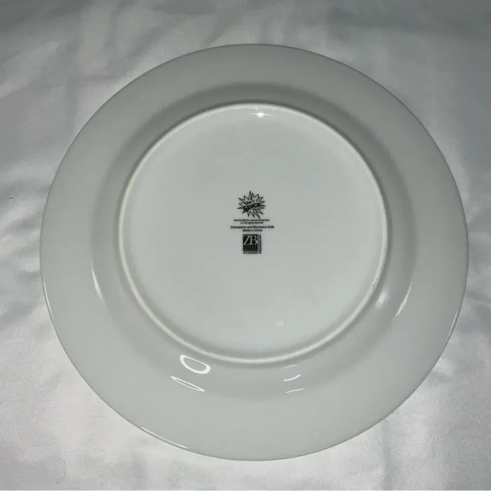 NEW ZRIKE DR SEUSS HOW THE GRINCH STOLE CHRISTMAS MAX WHITE DINNER PLATE 10.5”